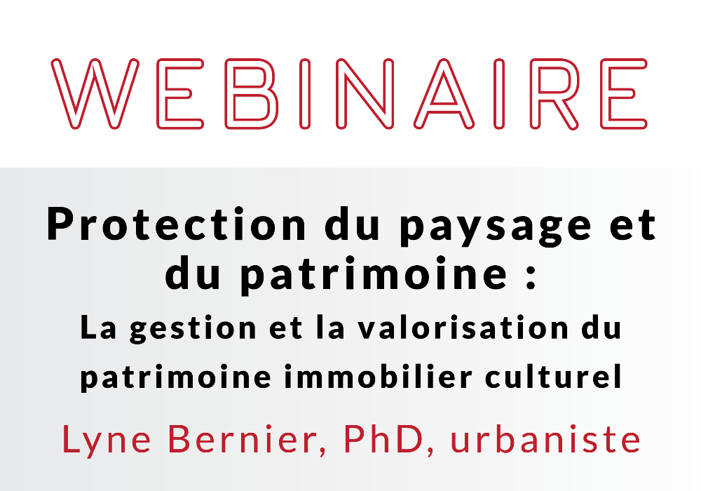 Protection du paysage et du patrimoine : La gestion et la valorisation du patrimoine immobilier culturel